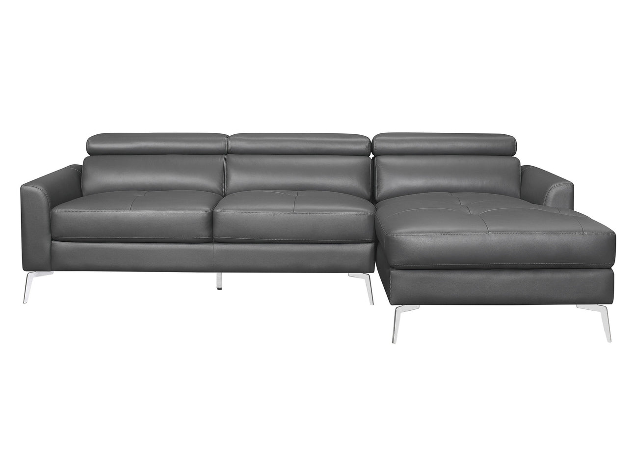 Ashland Dark Gray 2-Piece Sectional with Right Chaise - Ornate Home