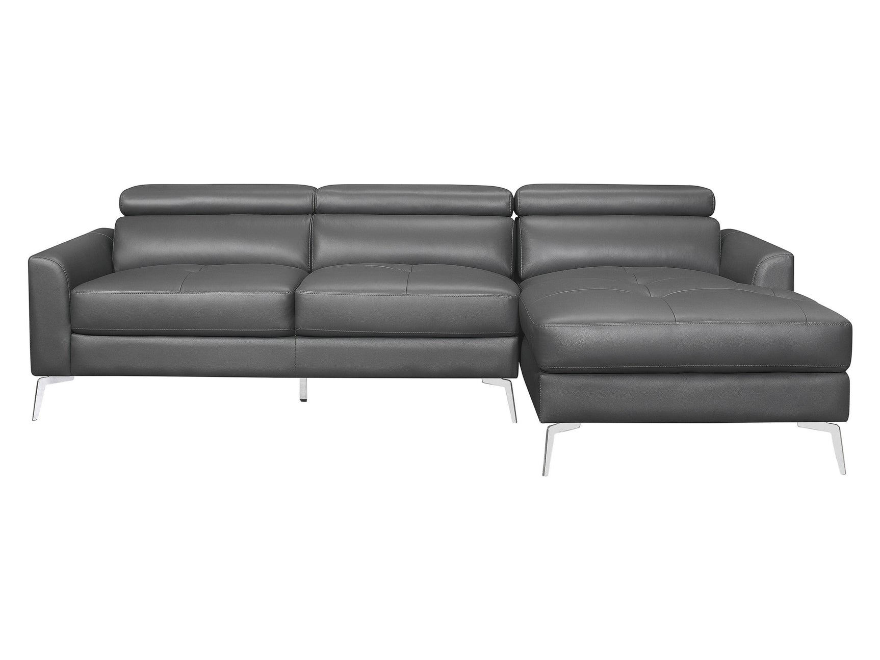 Ashland Dark Gray 2-Piece Sectional with Right Chaise - Ornate Home