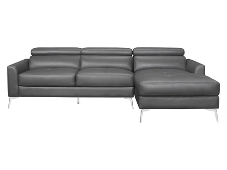 Ashland Dark Gray 2-Piece Sectional with Right Chaise - Ornate Home