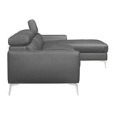 Ashland Dark Gray 2-Piece Sectional with Right Chaise - Ornate Home