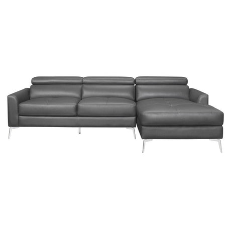 Ashland Dark Gray 2-Piece Sectional with Right Chaise - Ornate Home