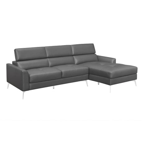 Ashland Dark Gray 2-Piece Sectional with Right Chaise - Ornate Home