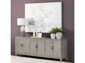 Ashlar Brown Six-Door Sideboard - Ornate Home