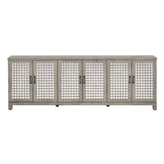 Ashlar Brown Six-Door Sideboard - Ornate Home