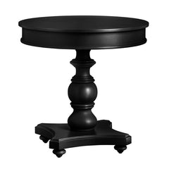 Ashleigh Black Round Accent Table - Ornate Home