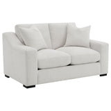 Ashlyn Sand 2-piece Upholstered Track Arm Sofa Set - Ornate Home