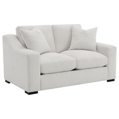Ashlyn Sand 2-piece Upholstered Track Arm Sofa Set - Ornate Home