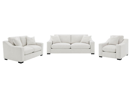 Ashlyn Sand 3-piece Upholstered Track Arm Sofa Set - Ornate Home