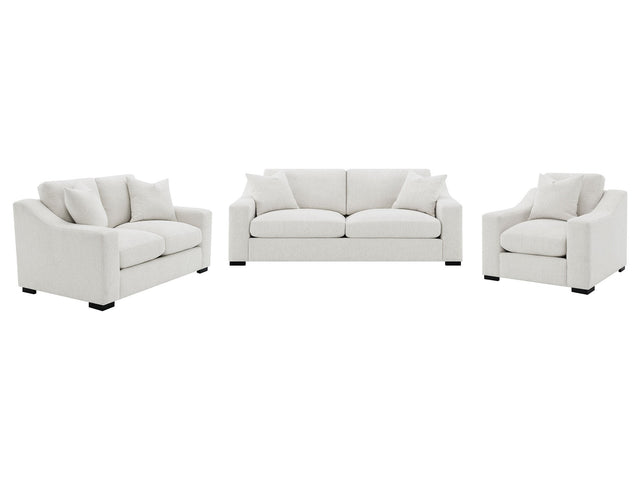 Ashlyn Sand 3-piece Upholstered Track Arm Sofa Set - Ornate Home