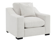 Ashlyn Sand Fabric Upholstered Track Arm Accent Chair - Ornate Home