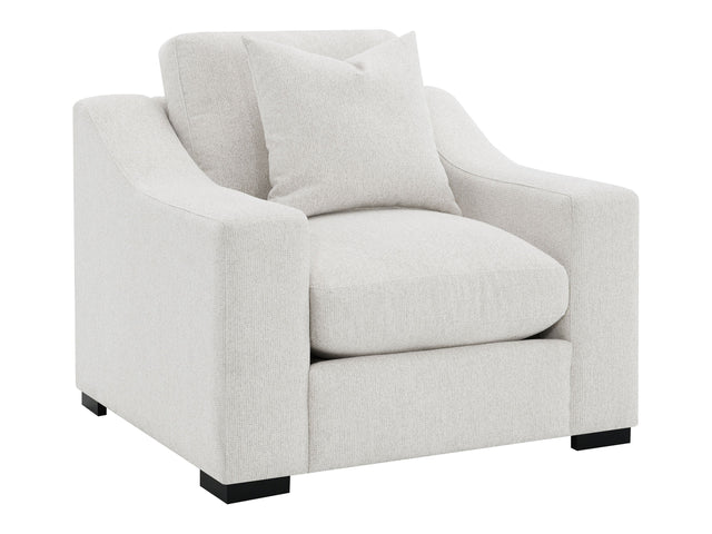 Ashlyn Sand Fabric Upholstered Track Arm Accent Chair - Ornate Home