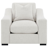 Ashlyn Sand Fabric Upholstered Track Arm Accent Chair - Ornate Home