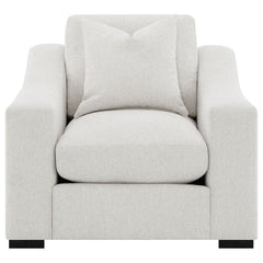 Ashlyn Sand Fabric Upholstered Track Arm Accent Chair - Ornate Home