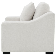 Ashlyn Sand Fabric Upholstered Track Arm Accent Chair - Ornate Home