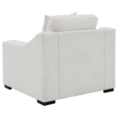Ashlyn Sand Fabric Upholstered Track Arm Accent Chair - Ornate Home