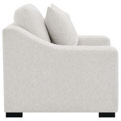 Ashlyn Sand Fabric Upholstered Track Arm Accent Chair - Ornate Home