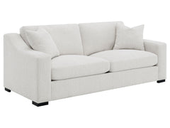 Ashlyn Sand Fabric Upholstered Track Arm Sofa - Ornate Home