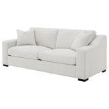 Ashlyn Sand Fabric Upholstered Track Arm Sofa - Ornate Home