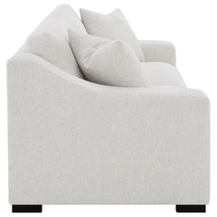Ashlyn Sand Fabric Upholstered Track Arm Sofa - Ornate Home