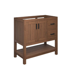 Ashlyn Walnut 36" Wood Bathroom Vanity Cabinet (Sink Basin Not Included) - Ornate Home