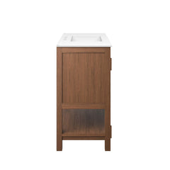 Ashlyn Walnut/White 36" Wood Bathroom Vanity - Ornate Home