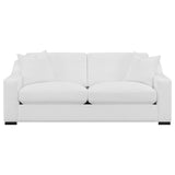Ashlyn White 2-piece Upholstered Sloped Arm Sofa Set - Ornate Home