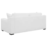 Ashlyn White 2-piece Upholstered Sloped Arm Sofa Set - Ornate Home