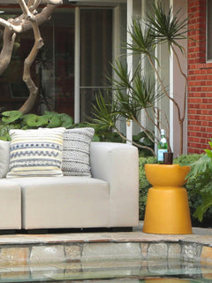 Ashlynn Yellow Outdoor Side Table - Ornate Home
