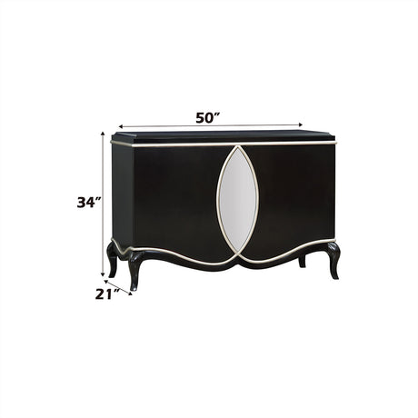 Ashor Black Console Cabinet - Ornate Home