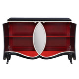 Ashor Black Console Cabinet - Ornate Home