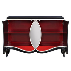 Ashor Black Console Cabinet - Ornate Home
