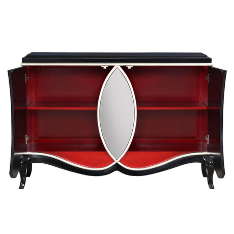 Ashor Black Console Cabinet - Ornate Home