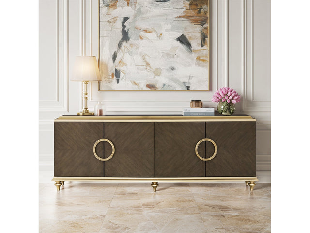 Ashtin Brown Console Cabinet - Ornate Home