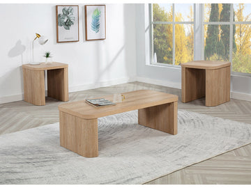 Ashton Light Brown 3-Piece Cocktail Set - Ornate Home