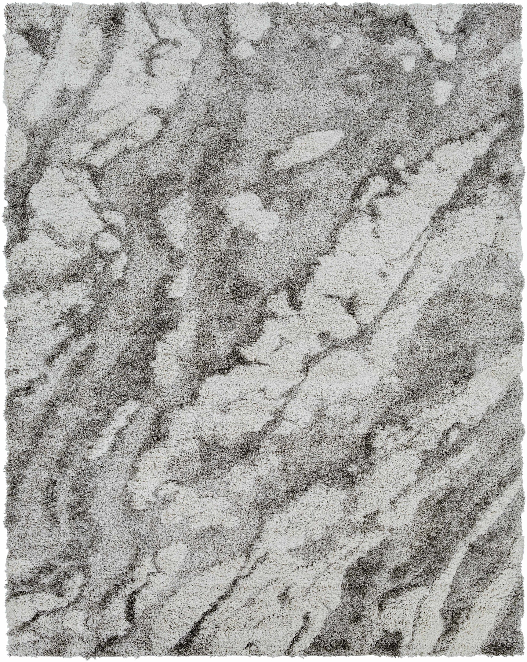 Ashtucna Gray Cloudy Shag Rug - Ornate Home