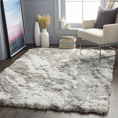 Ashtucna Gray Cloudy Shag Rug - Ornate Home