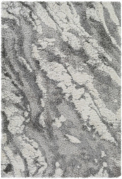 Ashtucna Gray Cloudy Shag Rug - Ornate Home