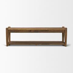 Ashwick Dark Brown Reclaimed Wood Bench