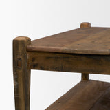 Ashwick Dark Brown Reclaimed Wood Square Coffee Table - Ornate Home