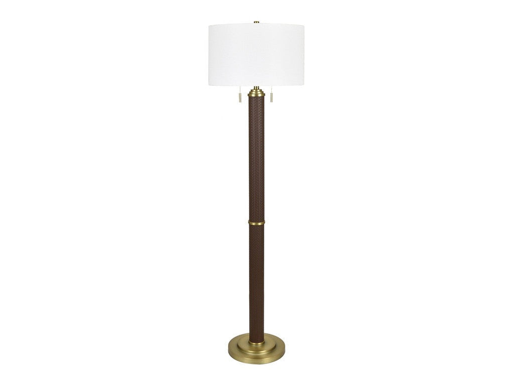 Ashwin Brown/Gold Floor Lamp - Ornate Home