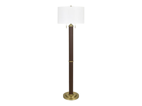 Ashwin Brown/Gold Floor Lamp - Ornate Home