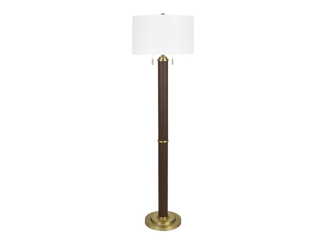 Ashwin Brown/Gold Floor Lamp - Ornate Home