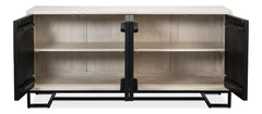 Asiger Black Four Door Sideboard - Ornate Home