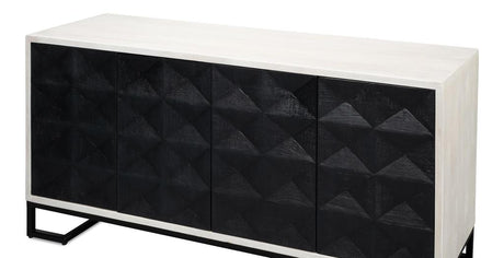 Asiger Black Four Door Sideboard - Ornate Home