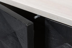 Asiger Black Four Door Sideboard - Ornate Home