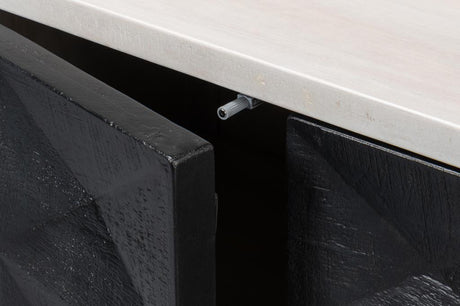 Asiger Black Four Door Sideboard - Ornate Home