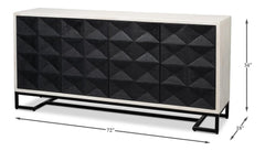 Asiger Black Four Door Sideboard - Ornate Home