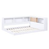 Asker White Full Bookcase Corner Bed - Ornate Home