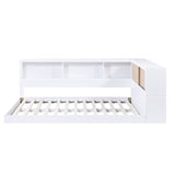 Asker White Full Bookcase Corner Bed - Ornate Home