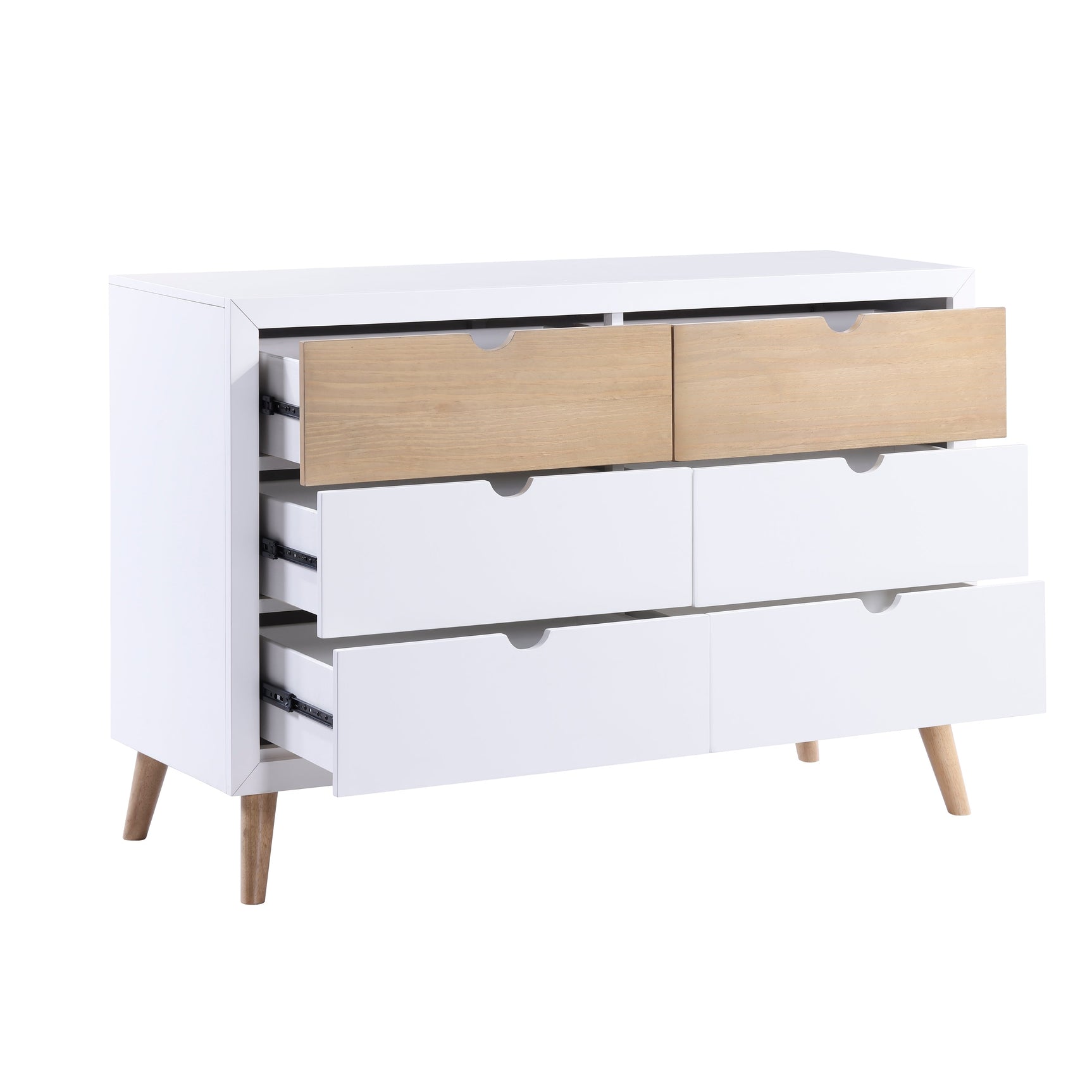 Asker White/Natural Dresser - Ornate Home